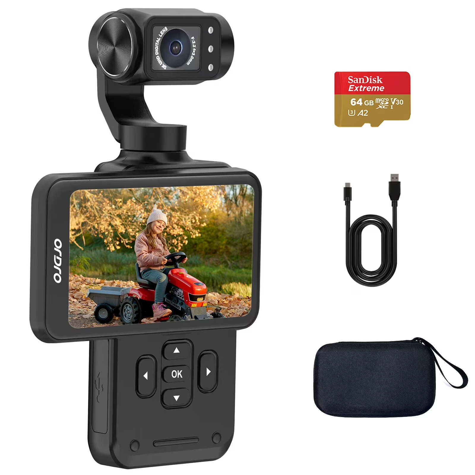 ORDRO M5 Video Camera Vlogging Camcorder 5K 3-Axis Stabilization Handheld Camera for Photography